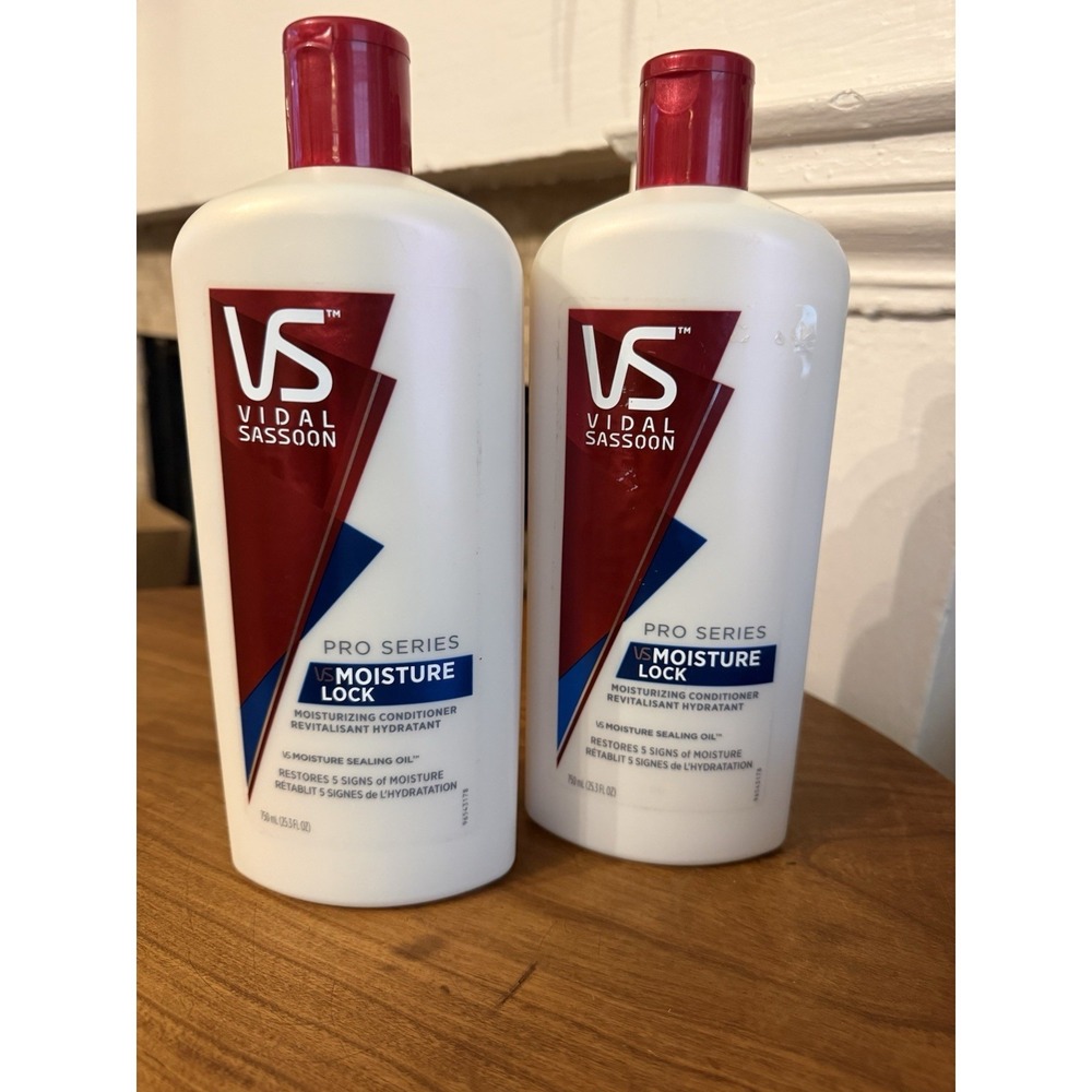 (2) Vidal Sassoon Pro Series Moisture Lock Moisturizing Conditioner 25.3 oz